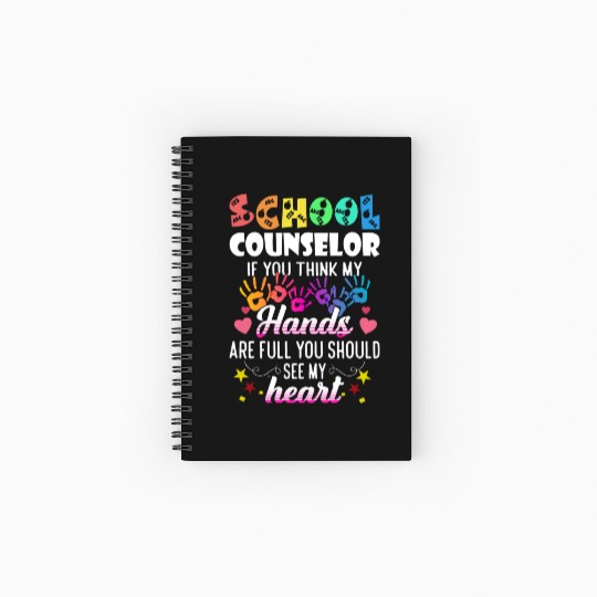 School Counselor Heart Teacher Appreciation Spiral Notebooks   Ruled Line