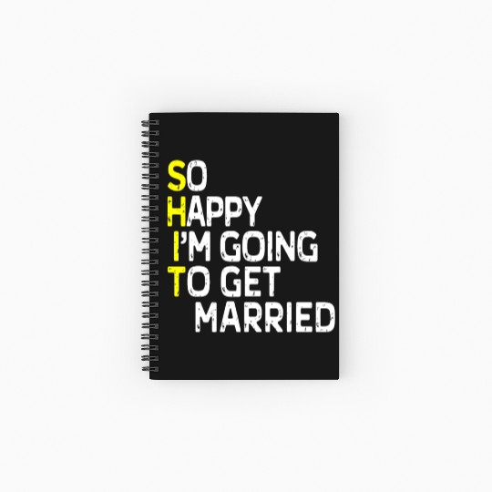 Getting Married Funny Engagement Party Gag Groom Spiral Notebooks   Ruled Line