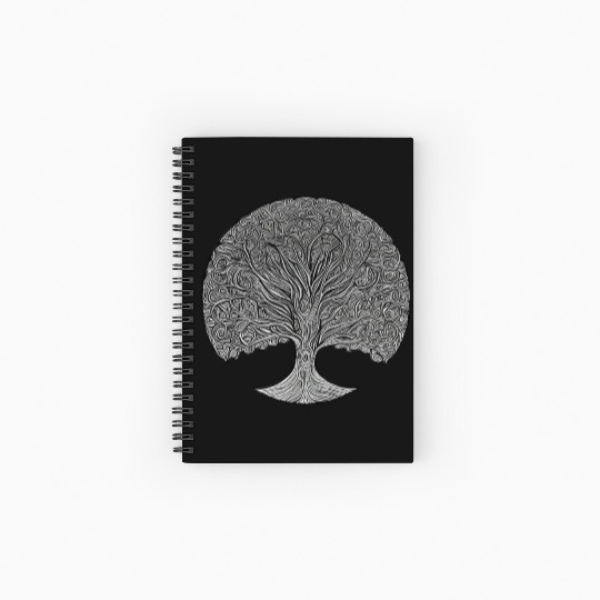 Tree: detailed, relaxing, & positive Spiral Notebooks   Ruled Line