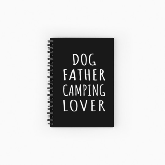 Dog Father Camping Lover I Spiral Notebooks   Ruled Line
