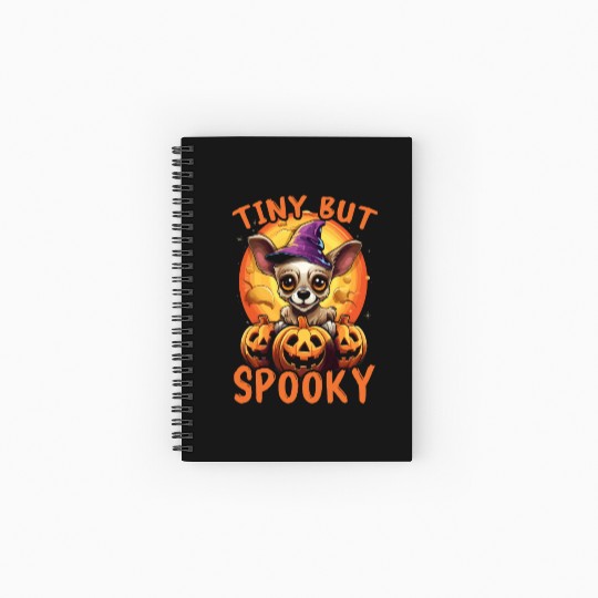 Chihuahua Halloween Puppy Trick Or Treat Dog Lover Spiral Notebooks   Ruled Line