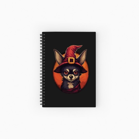 Chihuahua Halloween Puppy Trick Or Treat Dog Lover Spiral Notebooks   Ruled Line