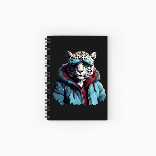 Street Style Snow Leopard | Leopard Lovers Spiral Notebooks   Ruled Line