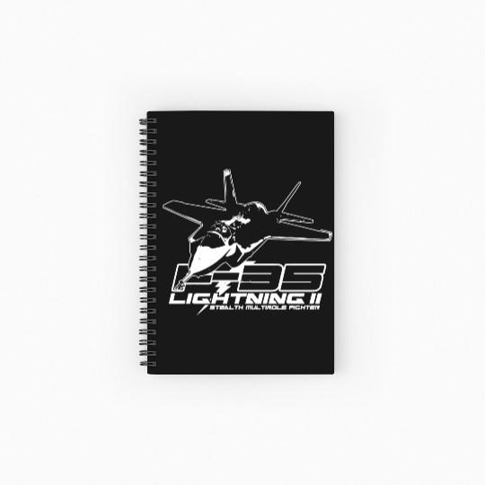 F 35 Stealth Spiral Notebooks   Ruled Line