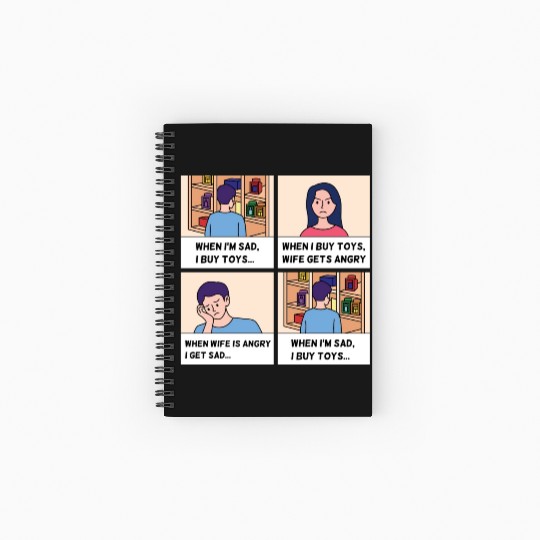 Father’s Day Comic Design Spiral Notebooks   Ruled Line