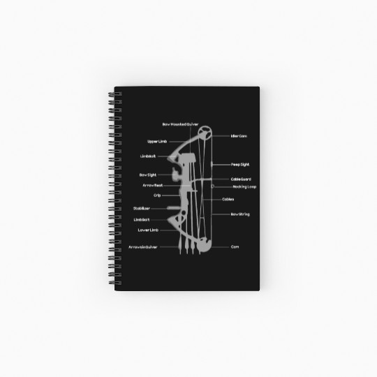 Outdoor Hunting Bow Definition Of Archery Arrow Spiral Notebooks   Ruled Line