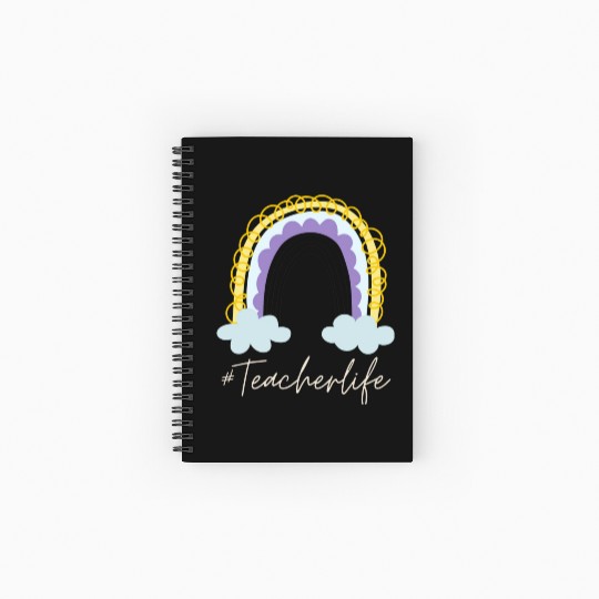 Teacher Life Kindergarten Teacher Appreciation Spiral Notebooks   Ruled Line