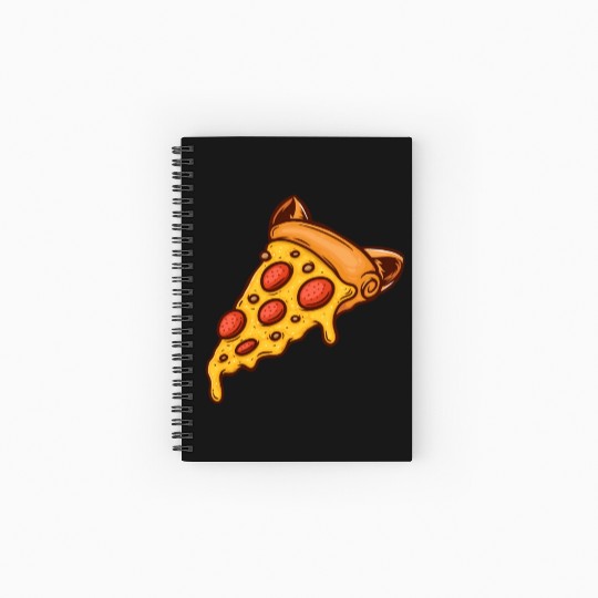 Pizza Cat Cat Lover Pizza Slice Cheese Spiral Notebooks   Ruled Line