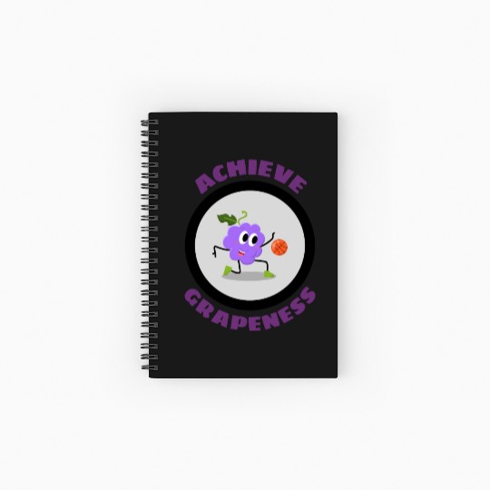 Achieve Grapeness Grape Pun Spiral Notebooks   Ruled Line