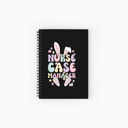 Nurse Case Ager Easter Bunny Case Aget Easter Spiral Notebooks   Ruled Line