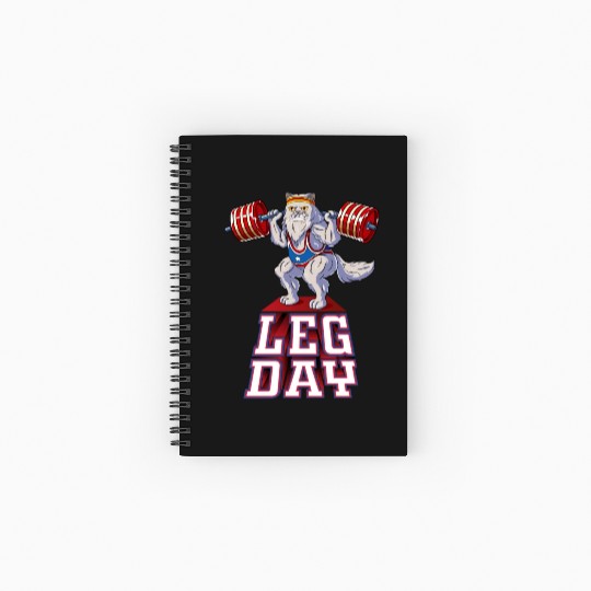 Leg Day Persian Weight Lifting Squat Gym Spiral Notebooks   Ruled Line