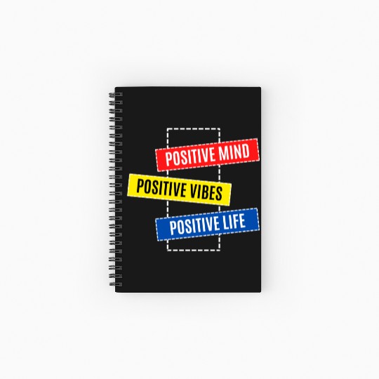 Be Positive Spiral Notebooks   Ruled Line