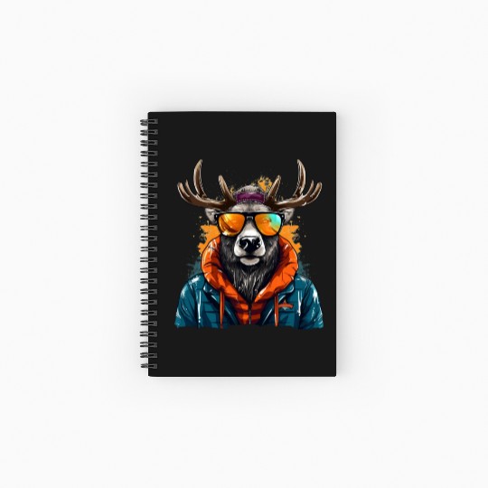 Reindeer Street Expedition | Reindeer Lovers Spiral Notebooks   Ruled Line