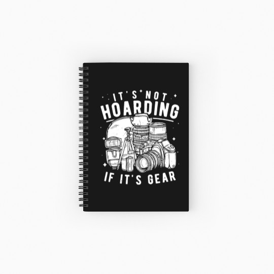 photography lover funny camera gear photographer t Spiral Notebooks   Ruled Line
