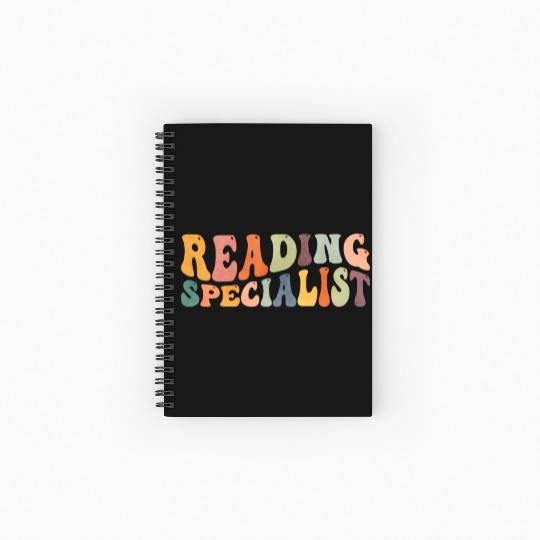 Groovy Reading Specialist Teacher Literacy Coach Spiral Notebooks   Ruled Line