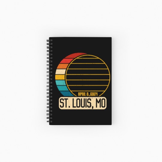 Total Solar Eclipse Missouri St. Louis EclipseSt. Spiral Notebooks   Ruled Line