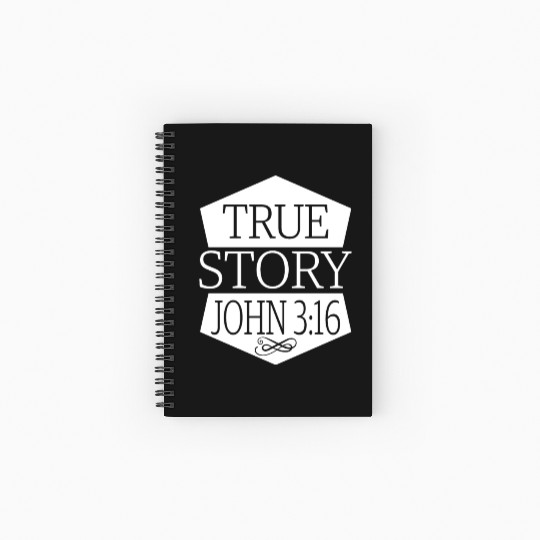 True Story John 3:16 Love Jesus Christian Spiral Notebooks   Ruled Line