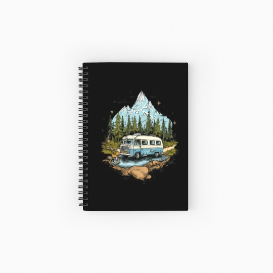 camping, nature, independent, gift Spiral Notebooks   Ruled Line