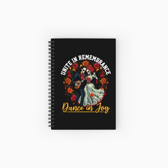 Dia De Los Muertos Sugar Skull Mexican Holiday Spiral Notebooks   Ruled Line