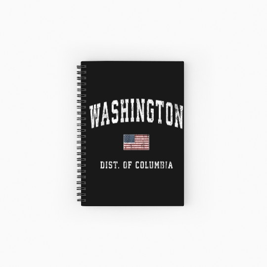 Washington Dc American Flag Sports Spiral Notebooks   Ruled Line