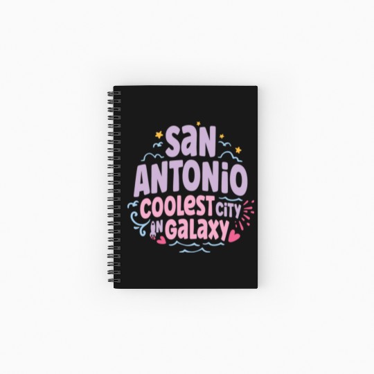 San Antonio Coolest Galaxy Spiral Notebooks   Ruled Line