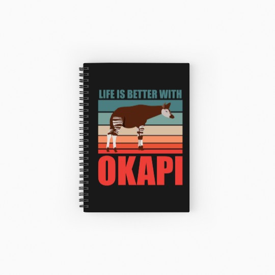 Okapi in harmony with nature Spiral Notebooks   Ruled Line