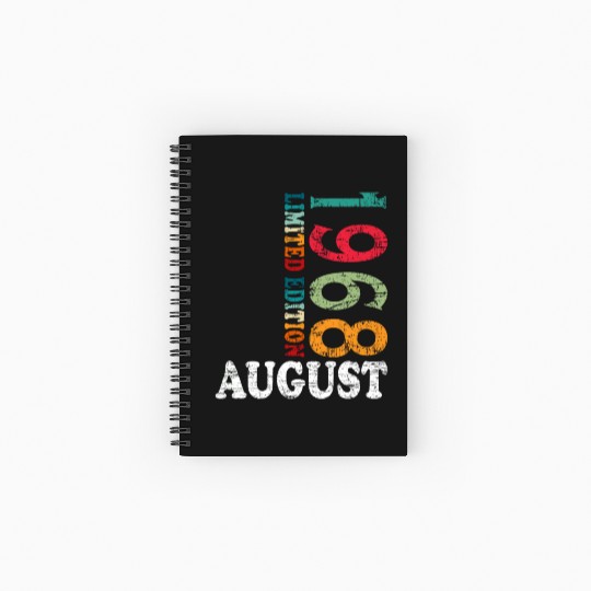 august 1968 Anniversary august 1968 august Spiral Notebooks   Ruled Line