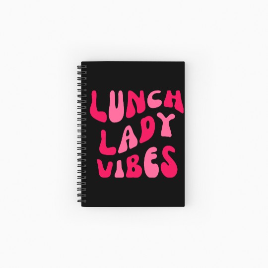 Lunch Lady Vibes Retro Vintage School Cafeteria Spiral Notebooks   Ruled Line