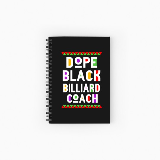Dope Black Billiard Coach Spiral Notebooks   Ruled Line