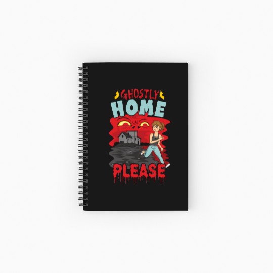 Horror Paranormal Haunted House Spooky Halloween Spiral Notebooks   Ruled Line