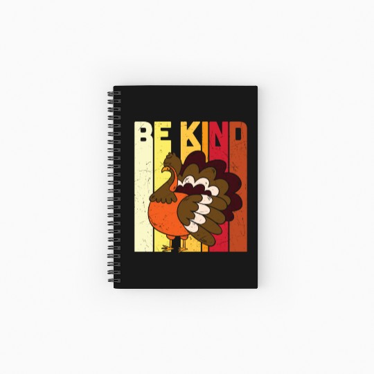 Be Kind Save The Turkey Thanksgiving Vegan Gift T Spiral Notebooks   Ruled Line