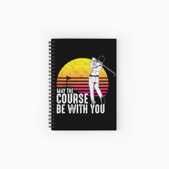 Cool Golfer May The Course Be With You Golf T Shir Spiral Notebooks   Ruled Line