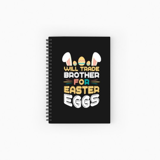 Will Trade Cousin Happy Easter Bunny Ears Eggs Hun Spiral Notebooks   Ruled Line
