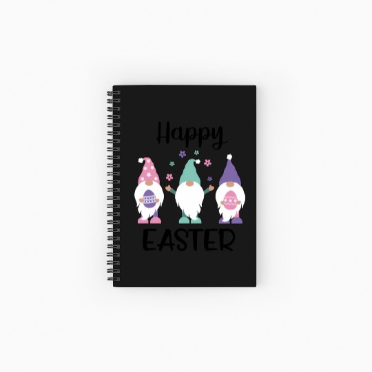 Happy Easter 2020 Gnome Egg Hunt Swea Spiral Notebooks   Ruled Line