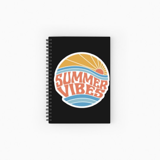 Summer Vibes Spiral Notebooks   Ruled Line