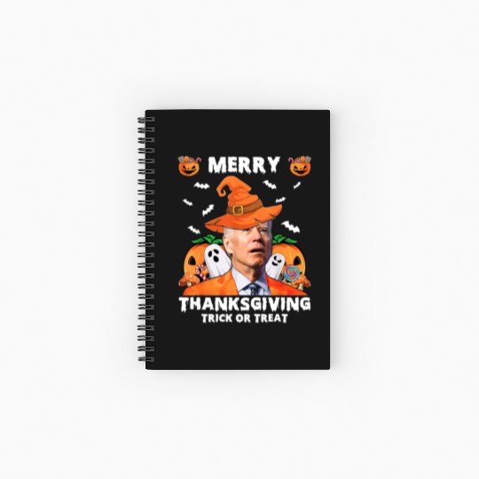 14990 Merry Thanksgiving Trick or Treat Spiral Notebooks   Ruled Line