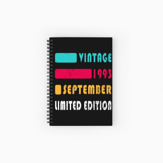 september 1993 Anniversary september 1993 septembe Spiral Notebooks   Ruled Line