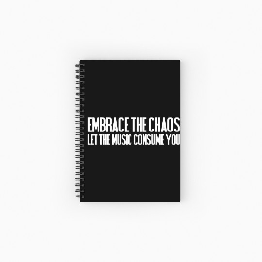 Embrace Chaos Music Spiral Notebooks   Ruled Line - Festival Vibes
