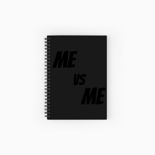 Me vs Me (black) Spiral Notebooks   Ruled Line
