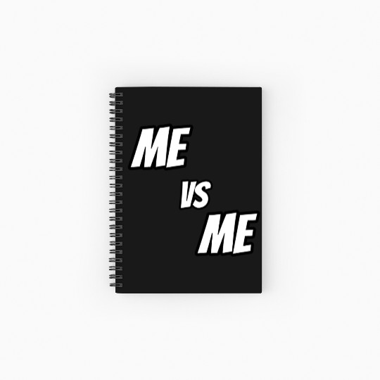 Me vs Me (white) Spiral Notebooks   Ruled Line