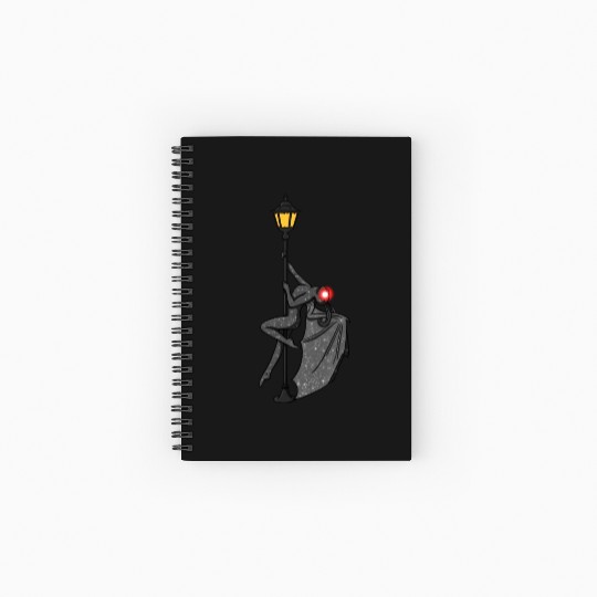 Mothman Pole Dancing On A Street Lamp Funny Spiral Notebooks   Ruled Line