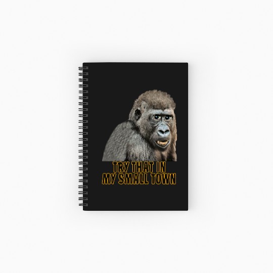 Small Town Ape Spiral Notebooks   Ruled Line