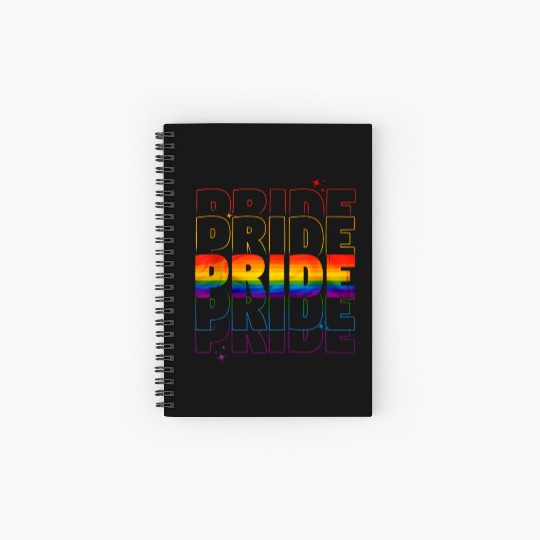 LGBT LGBTQ PRIDE FLAG Gay Lesbian Pride Month Spiral Notebooks   Ruled Line
