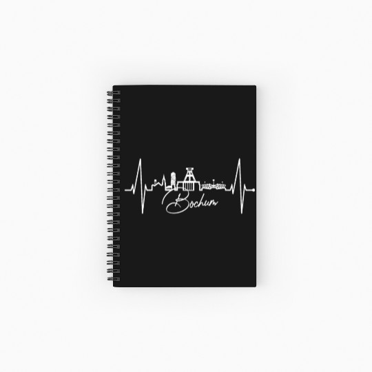 Bochum Skyline Heartbeat Ruhrpott Germany Lover Spiral Notebooks   Ruled Line