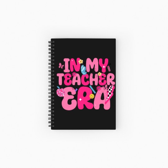 In My Teacher Era Best Teacher Appreciation Retro Spiral Notebooks   Ruled Line