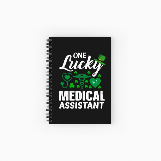 St Patrick'S Day Lucky Medical Assistant Spiral Notebooks   Ruled Line