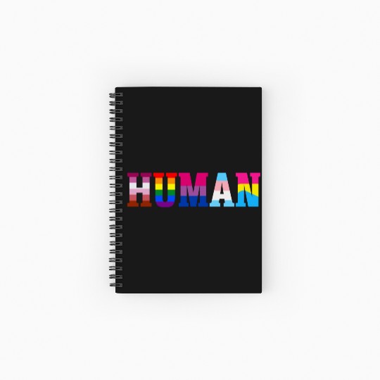 Human LGBT Flag Gay Pride Month Transgender Spiral Notebooks   Ruled Line