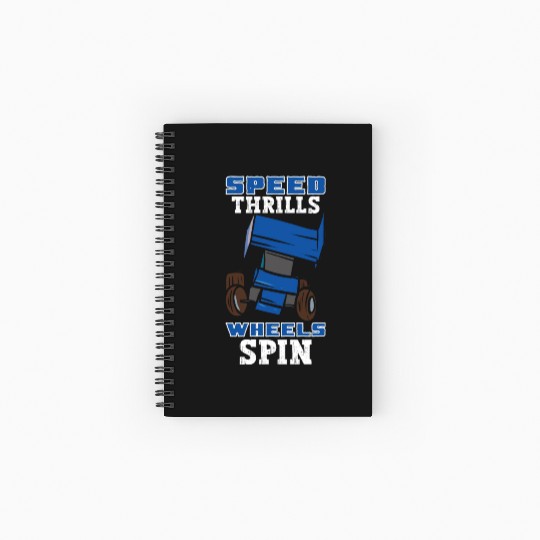 Sprint Car Mom Dirt Track Racing Racing Race Day Spiral Notebooks   Ruled Line