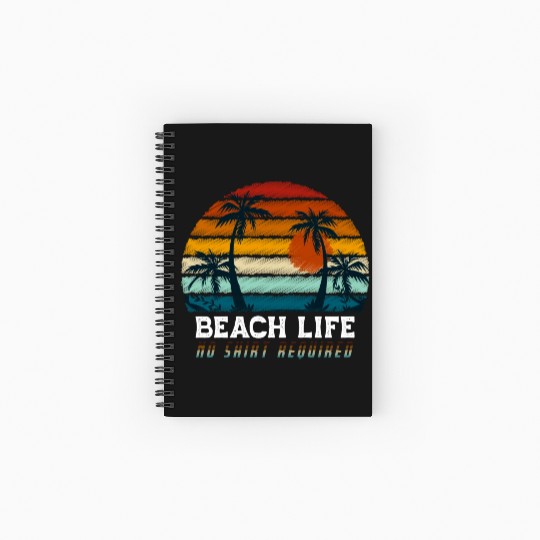 Summer Beach Life - No Spiral Notebooks   Ruled Line required