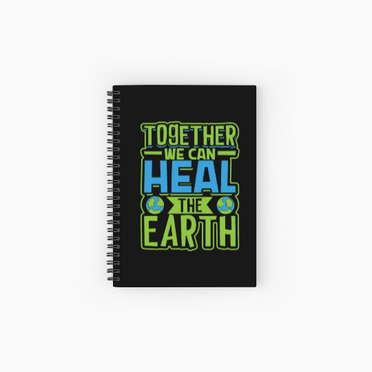 Climate Change Environmental Earth Day Planet Spiral Notebooks   Ruled Line
